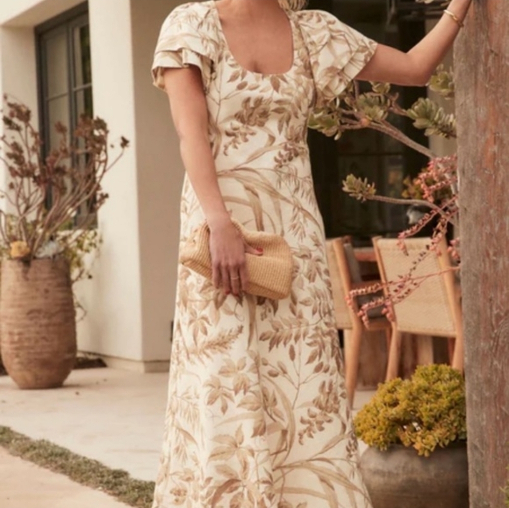 Tuckernuck x Studio McGee Dune Breeze Cotton Linen Lily Dress SzXL NWT